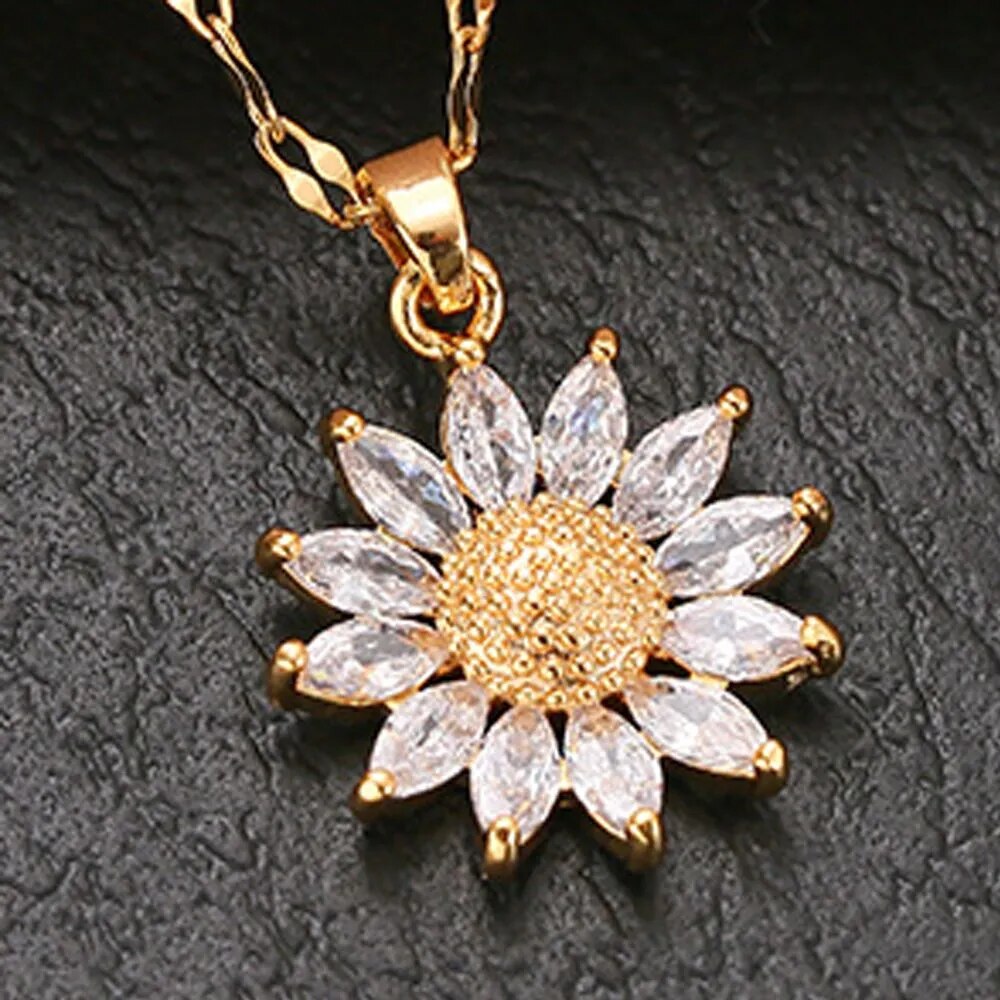 Sunflower Pendant Necklace