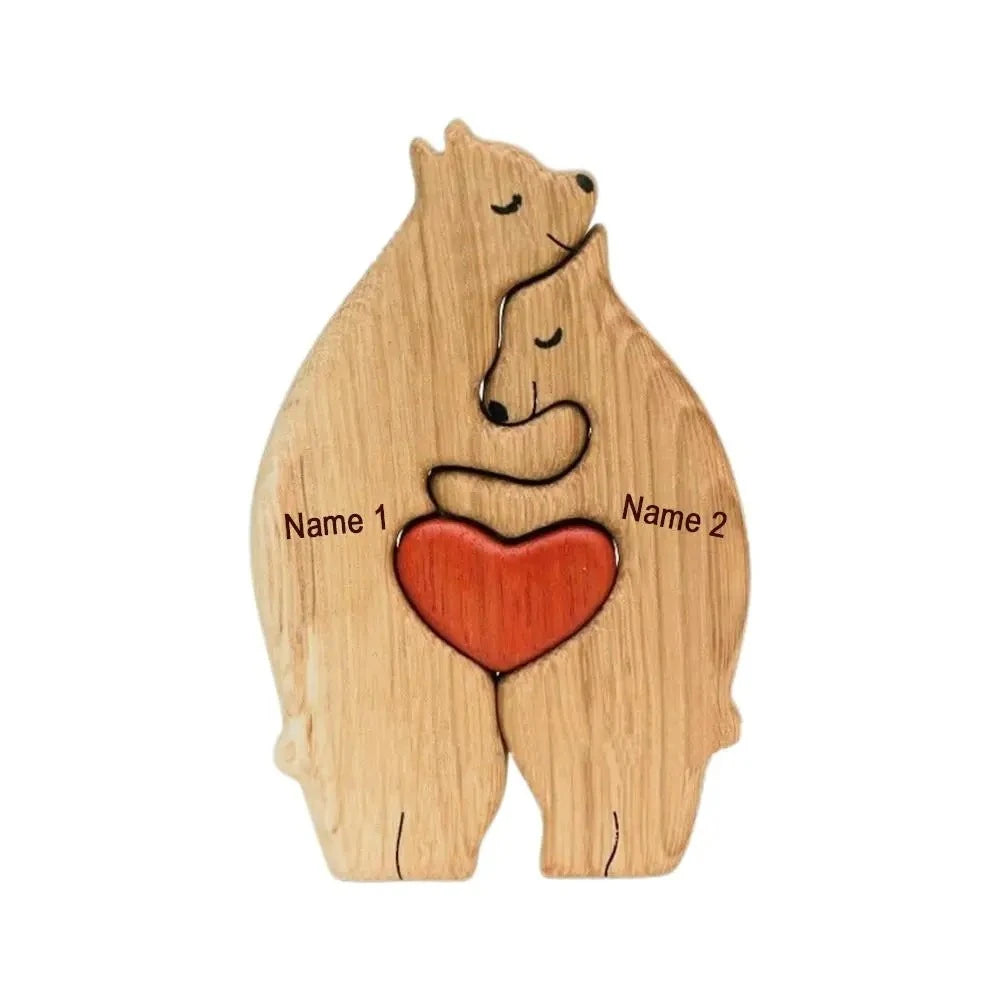 Bear Family Personalized Wooden Puzzle