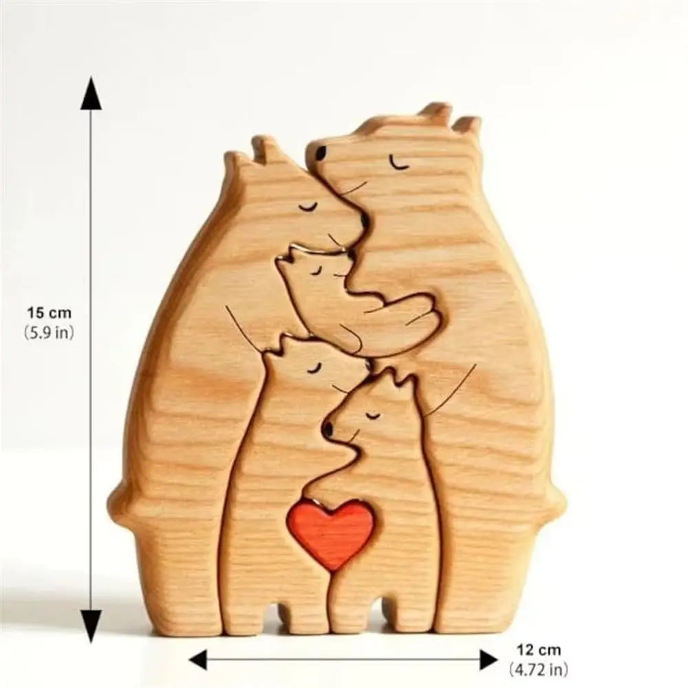 Bear Family Personalized Wooden Puzzle