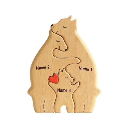 Bear Family Personalized Wooden Puzzle