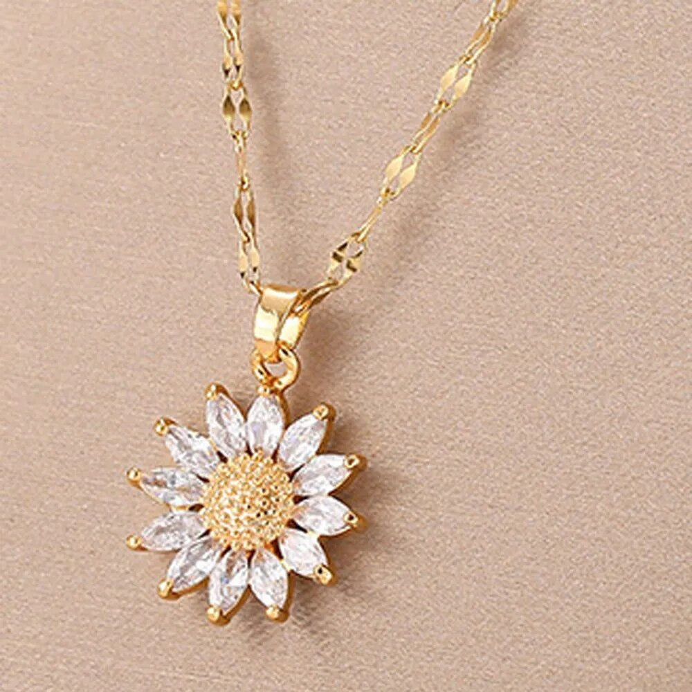 Sunflower Pendant Necklace