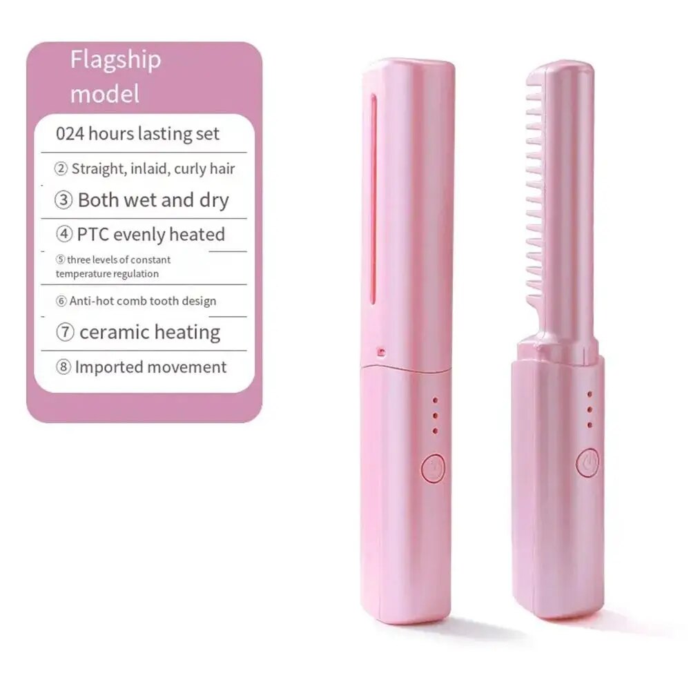 Mini Portable Cordless Hair Straightener